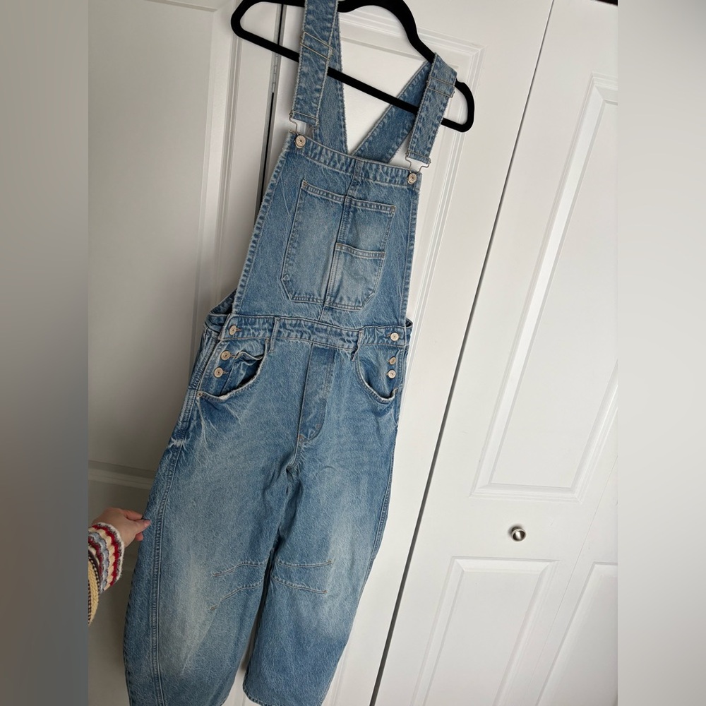 Free People Barrel Leg Overalls